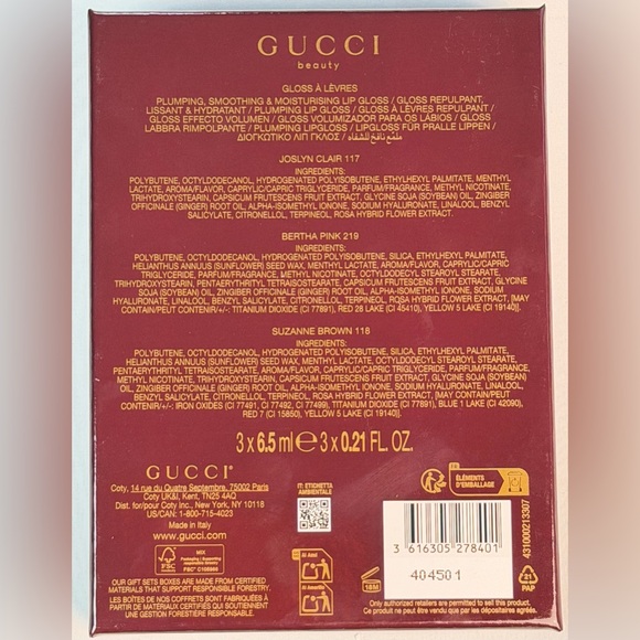 Gucci Beauty Holiday Plumping Lip Gloss Set of 3 NEW in Box - Picture 2 of 7